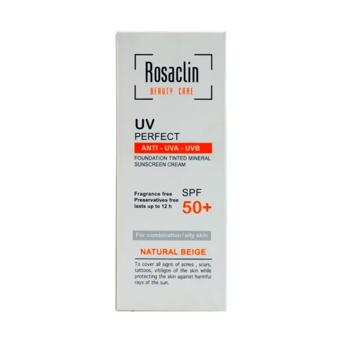 جعبه کرم ضد آفتاب رنگی رزاکلین SPF50 مناسب انواع پوست | الو دارو