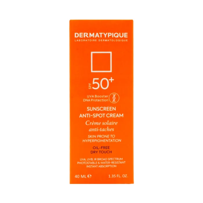 جعبه کرم ضد آفتاب بی رنگ درماتیپیک SPF50 | الو دارو