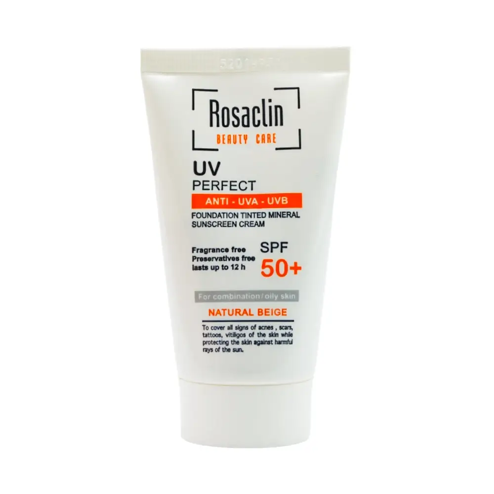 کرم ضد آفتاب رنگی رزاکلین SPF50 مناسب انواع پوست | الو دارو