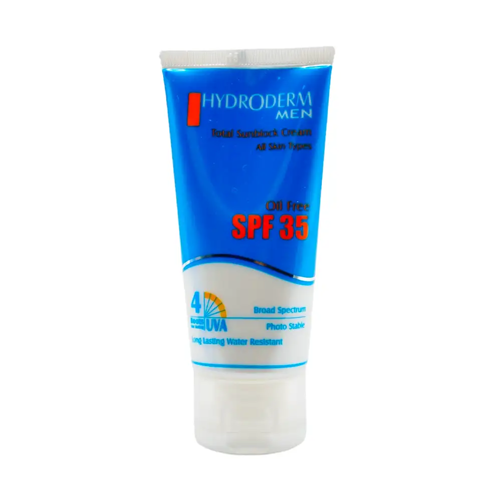 کرم ضد آفتاب بی رنگ هیدرودرم SPF35 مناسب آقایان | الو دارو