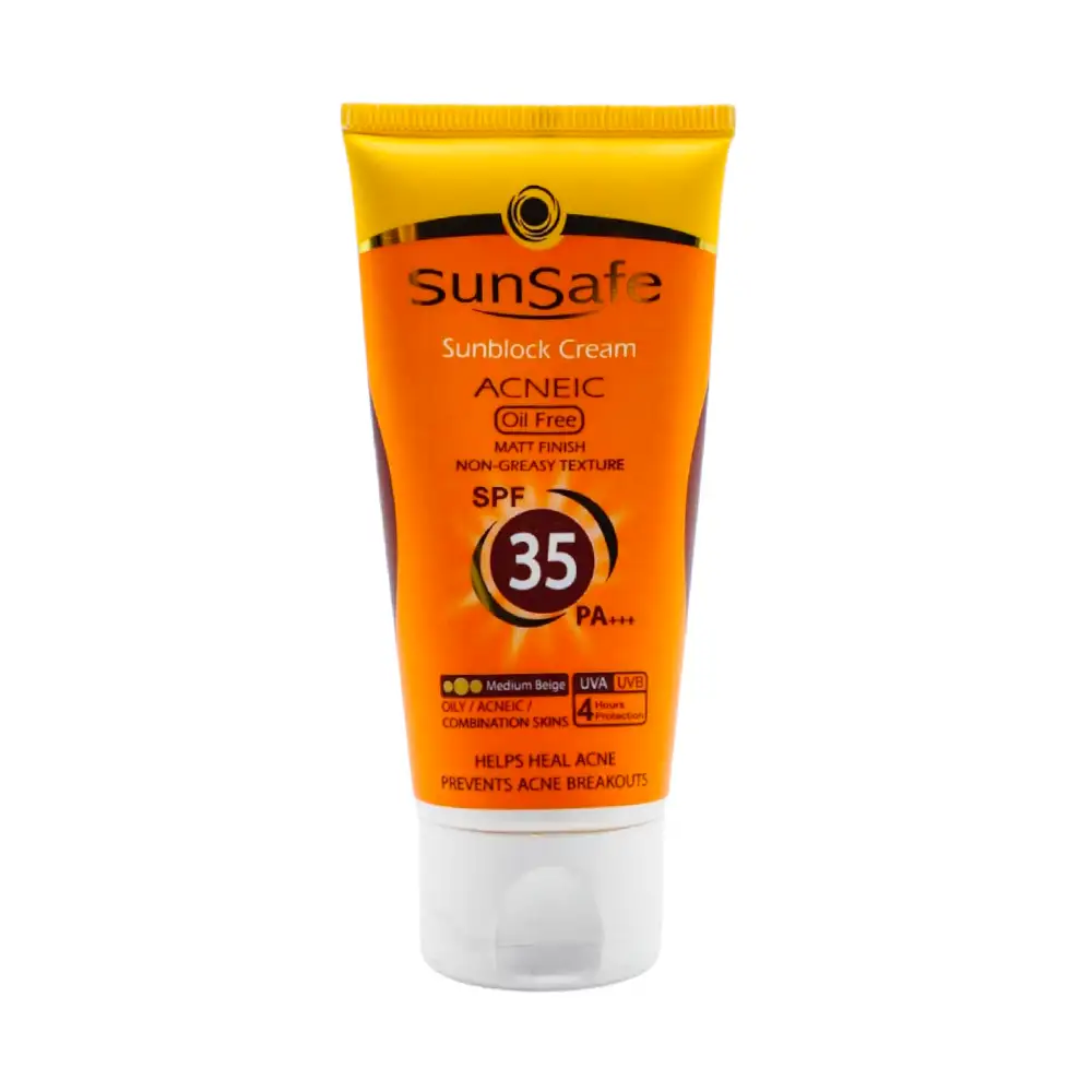 کرم ضد آفتاب رنگی سان سیف SPF35 بژ متوسط | الو دارو