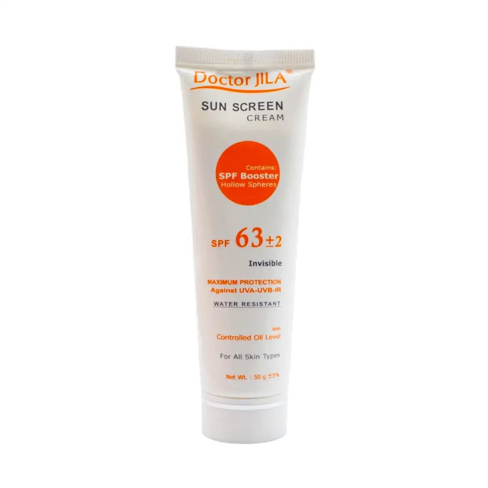 جلو کرم ضد آفتاب بی رنگ دکتر ژیلا SPF65 | الو دارو