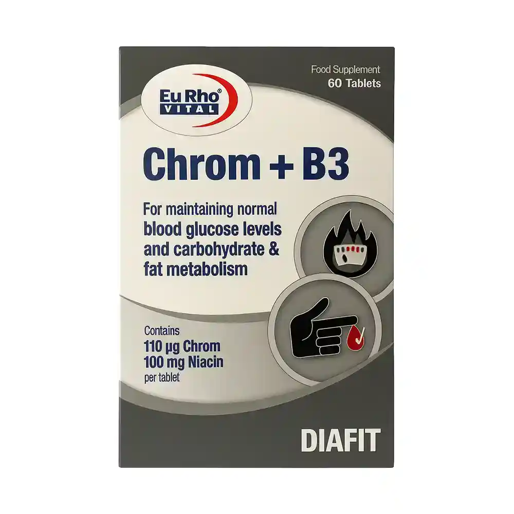 قرص کروم و ویتامین ب۳ یوروویتال | الودارو