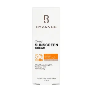 کرم ضد آفتاب رنگی SPF50 پوست خشک بیزانس